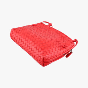 Pre-owned Bottega Veneta NODINI Intrecciato Red lambskin shoulderbag | stylenewstar