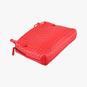 Pre-owned Bottega Veneta NODINI Intrecciato Red lambskin shoulderbag | stylenewstar