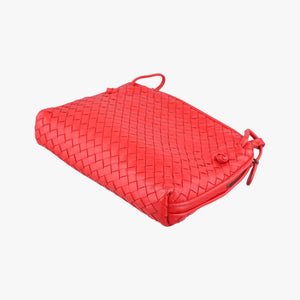 Pre-owned Bottega Veneta NODINI Intrecciato Red lambskin shoulderbag | stylenewstar