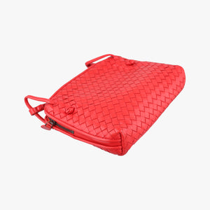 Pre-owned Bottega Veneta NODINI Intrecciato Red lambskin shoulderbag | stylenewstar