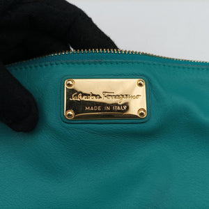 Pre-owned Ferragamo Sookie Blue Leather shoulderbag | stylenewstar