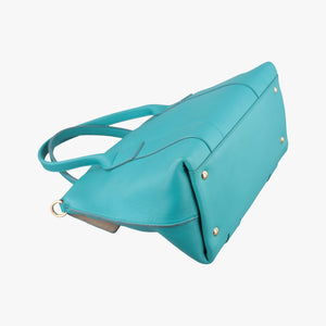 Pre-owned Ferragamo Sookie Blue Leather shoulderbag | stylenewstar