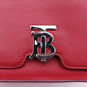 Pre-owned Burberry TB logo Red Leather shoulderbag | stylenewstar