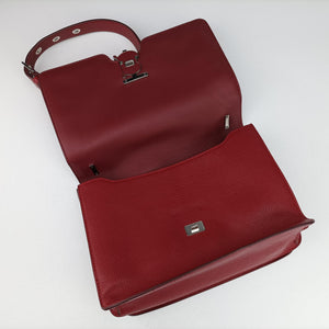 Pre-owned Burberry TB logo Red Leather shoulderbag | stylenewstar