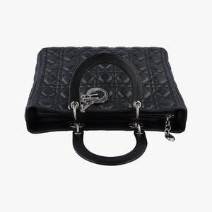 Secondhand Christian Dior Lady Dior Black lambskin shoulderbag | stylenewstar