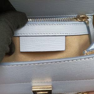 Pre-owned Givenchy Pandora Box Blue leather shoulderbag | stylenewstar