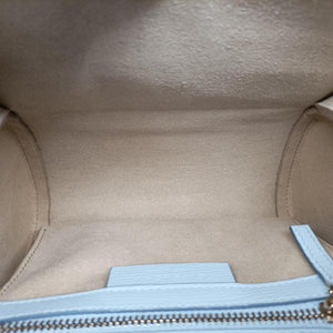 Pre-owned Givenchy Pandora Box Blue leather shoulderbag | stylenewstar