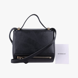 Pre-owned Givenchy Pandora Black Leather shoulderbag | stylenewstar