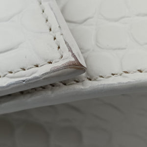 Pre-owned Balenciaga Hourglass mini White leather shoulderbag | stylenewstar