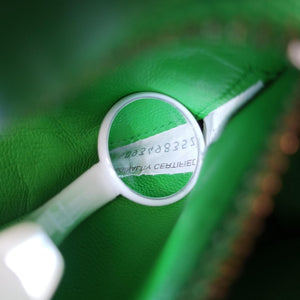 Pre-owned Bottega Veneta Padded Cassette Green lambskin shoulderbag | stylenewstar