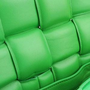 Pre-owned Bottega Veneta Padded Cassette Green lambskin shoulderbag | stylenewstar