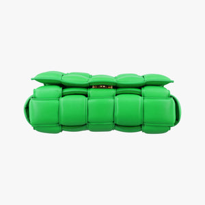 Pre-owned Bottega Veneta Padded Cassette Green lambskin shoulderbag | stylenewstar