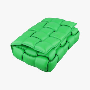 Pre-owned Bottega Veneta Padded Cassette Green lambskin shoulderbag | stylenewstar