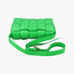 Pre-owned Bottega Veneta Padded Cassette Green lambskin shoulderbag | stylenewstar