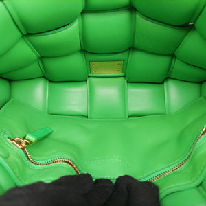 Pre-owned Bottega Veneta Padded Cassette Green lambskin shoulderbag | stylenewstar
