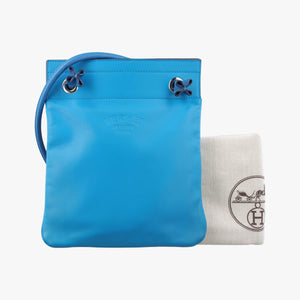 Pre-owned Hermes Sac Aline mini Blue lambskin shoulderbag | stylenewstar
