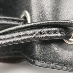 Pre-owned Fendi Mon Tresor Mini Bucket Black Leather 8BS010 handbag | stylenewstar