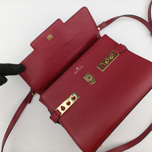Pre-owned Delvaux Tampete Burgundy Leather shoulderbag | stylenewstar