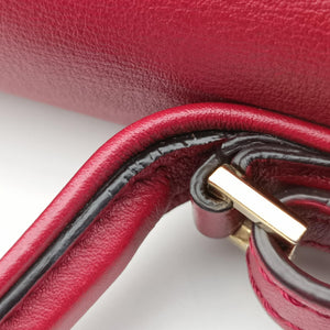 Pre-owned Delvaux Tampete Burgundy Leather shoulderbag | stylenewstar