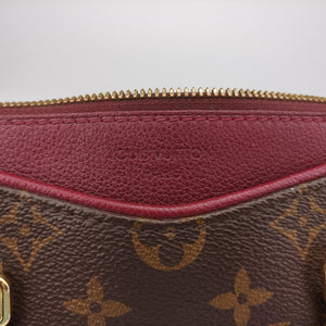 Vintage Louis Vuitton PALLAS brown×CERISE Monogram Canvas×calf leather M41175 shoulderbag | stylenewstar
