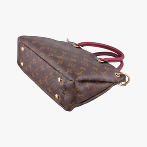 Vintage Louis Vuitton PALLAS brown×CERISE Monogram Canvas×calf leather M41175 shoulderbag | stylenewstar