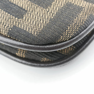 Pre-owned Fendi Zucca Baguette Brown canvas×leather 26796 shoulderbag | stylenewstar