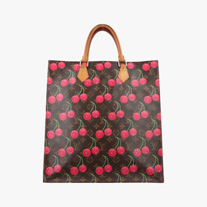Pre-owned Louis Vuitton Cherry Sac Plat Brown×Cherry Print Monogram Canvas M95010 handbag | stylenewstar