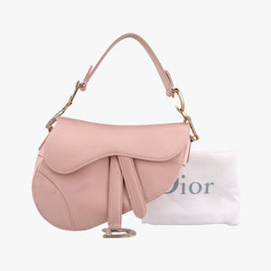 Pre-owned Christian Dior Saddle Pink silk handbag | stylenewstar