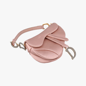 Pre-owned Christian Dior Saddle Pink silk handbag | stylenewstar