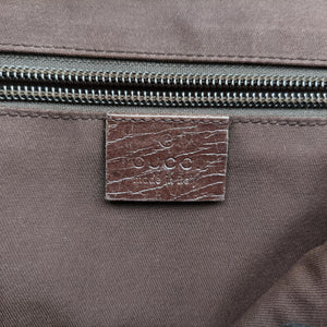 Secondhand Gucci GG Supreme Double Buckle Beige × Dark Brown PVC coated canvas 122373 shoulderbag | stylenewstar