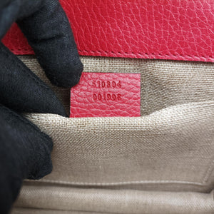 Pre-owned Gucci Interlocking G Red Leather 510304 shoulderbag | stylenewstar