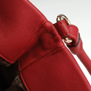 Pre-owned Ferragamo Vara Ribbon Red calfskin shoulderbag | stylenewstar