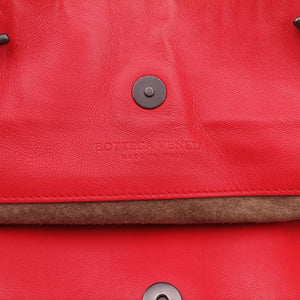 Pre-owned Bottega Veneta Intrecciato Red lambskin shoulderbag | stylenewstar