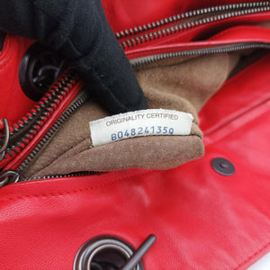 Pre-owned Bottega Veneta Intrecciato Red lambskin shoulderbag | stylenewstar