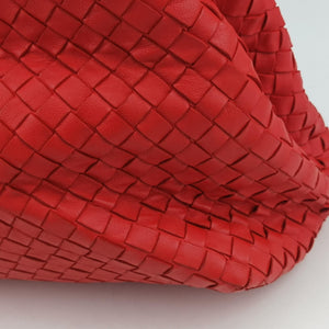 Pre-owned Bottega Veneta Intrecciato Red lambskin shoulderbag | stylenewstar