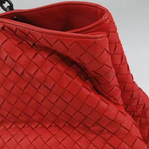 Pre-owned Bottega Veneta Intrecciato Red lambskin shoulderbag | stylenewstar