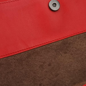 Pre-owned Bottega Veneta Intrecciato Red lambskin shoulderbag | stylenewstar