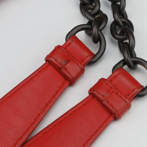 Pre-owned Bottega Veneta Intrecciato Red lambskin shoulderbag | stylenewstar
