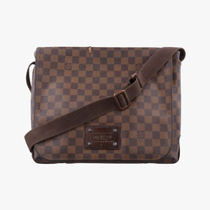 Pre-owned Louis Vuitton BROOKLYN MM EBENE Damier Canvas N51211 shoulderbag | stylenewstar