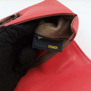 Pre-owned Fendi Mini Be Baguette Orange Leather 8M0315 shoulderbag | stylenewstar