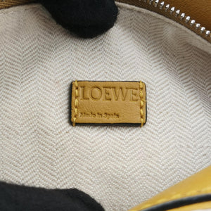 Pre-owned Loewe Puzzle mini Beige × Khaki × Yellow Leather shoulderbag | stylenewstar