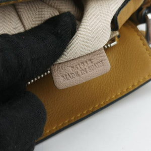 Pre-owned Loewe Puzzle mini Beige × Khaki × Yellow Leather shoulderbag | stylenewstar