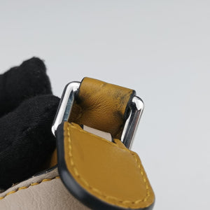 Pre-owned Loewe Puzzle mini Beige × Khaki × Yellow Leather shoulderbag | stylenewstar