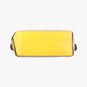 Pre-owned Loewe Puzzle mini Beige × Khaki × Yellow Leather shoulderbag | stylenewstar