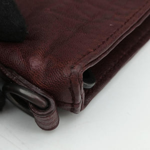 Pre-owned Bottega Veneta Intrecciato Burgundy Leather shoulderbag | stylenewstar