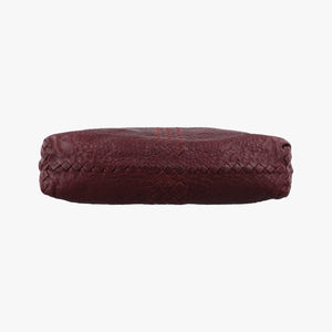 Pre-owned Bottega Veneta Intrecciato Burgundy Leather shoulderbag | stylenewstar