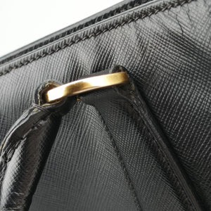 Pre-owned Prada Galleria Black SAFFIANO Leather BN1802 shoulderbag | stylenewstar