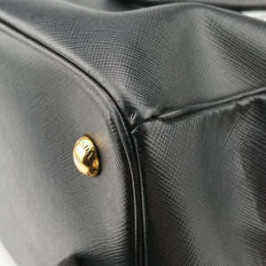 Pre-owned Prada Galleria Black SAFFIANO Leather BN1802 shoulderbag | stylenewstar
