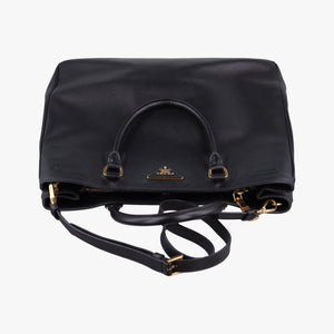 Pre-owned Prada Galleria Black SAFFIANO Leather BN1802 shoulderbag | stylenewstar