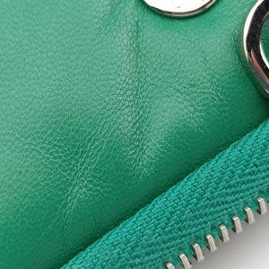 Pre-owned Prada triangle mini Green Leather 1NR015 shoulderbag | stylenewstar